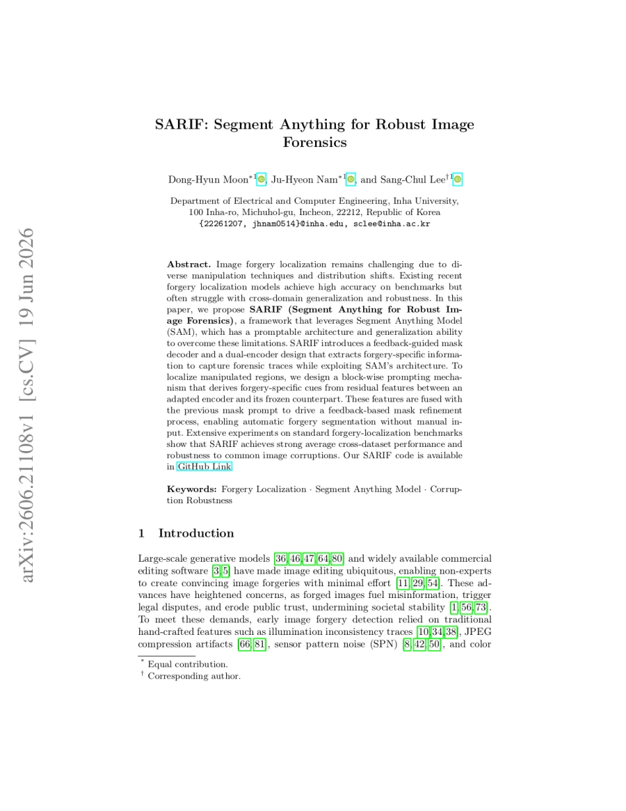 First page of the SARIF paper